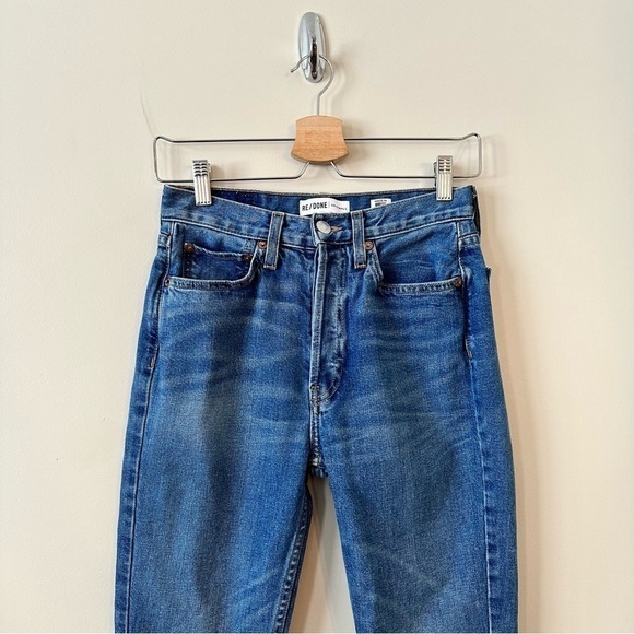 Re/Done-High Rise Ankle Crop Jeans (Size:26) - Picture 7 of 14